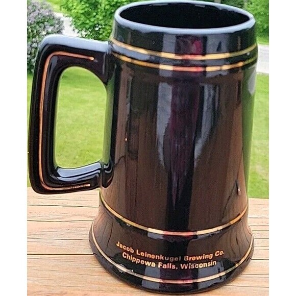 Leinenkugel's Brewing Co. Limited Beer Stein Black Mug Gold Trim - Picture 5 of 13